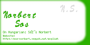 norbert sos business card